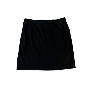 Frank Walder Plus Size 22 Black Skirt Elastic Waist Knee Length